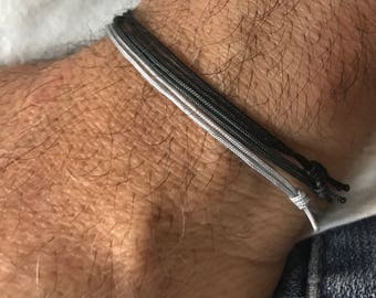 Black Cord Bracelet Black String Bracelet Surfer Bracelet Surfer Anklet Black Cord Anklet Mens Bracelet SurferJewelry Bracelet for Mens Surf