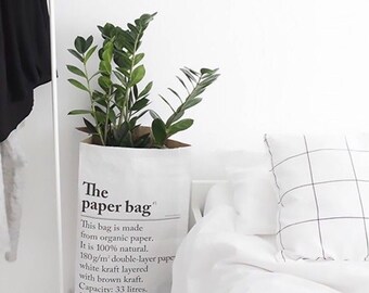 Le Sac En Papier Planter Toy Basket - Planter Basket Toy Storage Laundry Nursery Decor