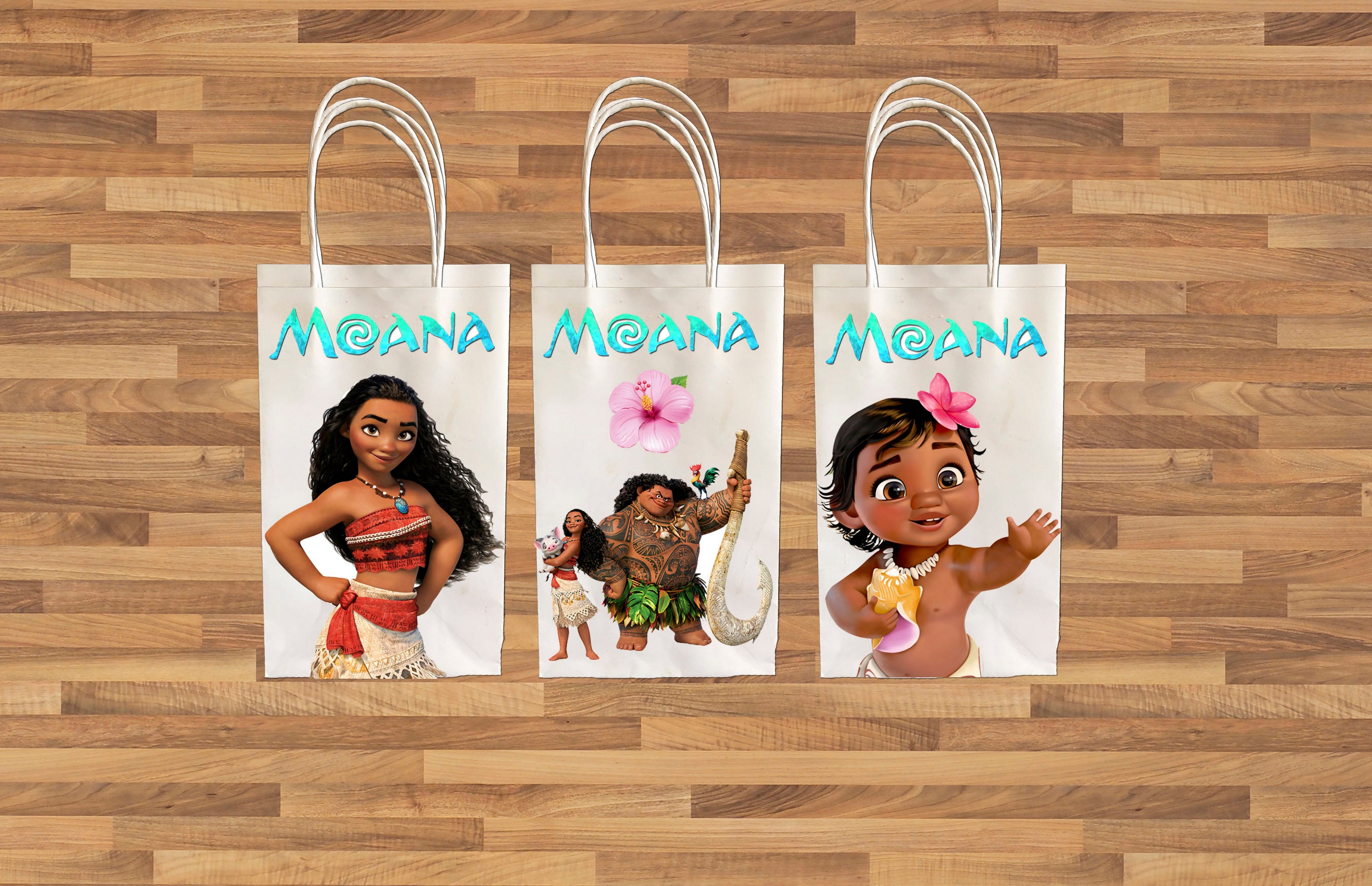 Moana Favor Bags/ Maui Favor Bag/ Moana Printables/ Moana