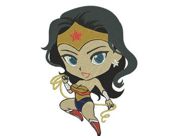 Superhero Marvel Diana Wonder Women Embroidery Designs Embroidery Machine Instant Download Q8116