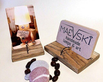 Wooden Vertical Business Card Holder for desk, Wooden Vertical Business card stand, Desk card holder vertical cards, Vertical Card display