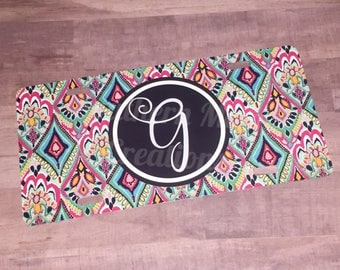 Monogrammed license plates, car tags, monogramed car tags, personalized car tag
