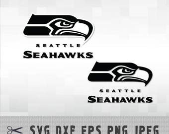 Seattle Seahawks SVG PNG DXF Logo Layered Vector Cut File Silhouette Cameo Cricut Design Template Stencil Vinyl Decal Heat Transfer Iron on