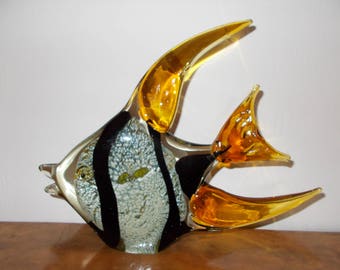 Vintage Murano Glass Fish Sculpture 1960's