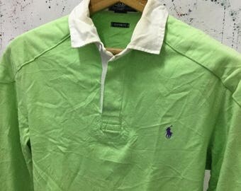 Sale 25% Vintage Polo Ralph Lauren Rugby Shirt 90s Sport RL Size S