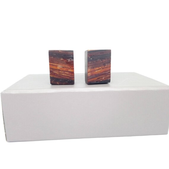 Cocobolo Cufflinks- handcrafted jewellery by Crickhollow Crafts - bespoke by nature