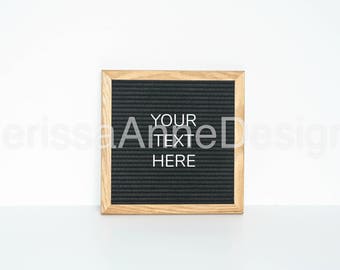 Letter Board Frame Mockup / Stock Photo / White / Styled Stock Photography / Minimal Letterboard / Merissa Anne Designs High Res File # 336