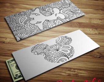 Colour In Yourself Mousekeeping Envelopes - Printable - Digital Download