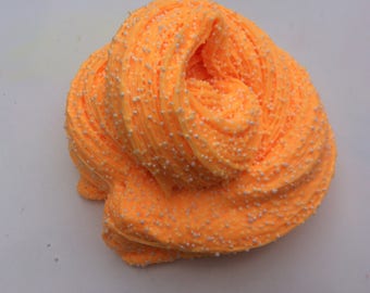 Orange meringue microbead floam slime 4oz