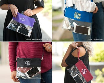 Game Day Stadium Clutch, Clear Clutch College Colors, Stadium Purse with Strap, Small Stadium Bag, Football Stadium, Dome Purse, Saints