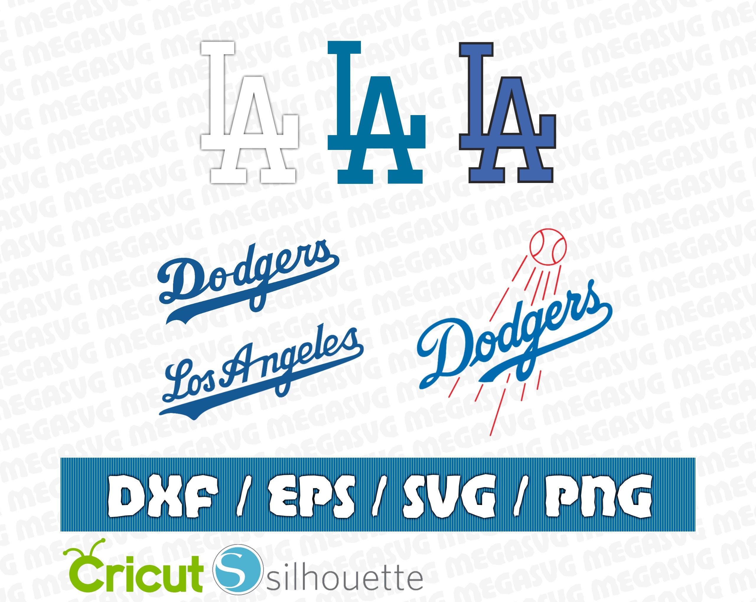 Los Angeles Dodgers Svg Dxf Eps Png Cut File Pack 