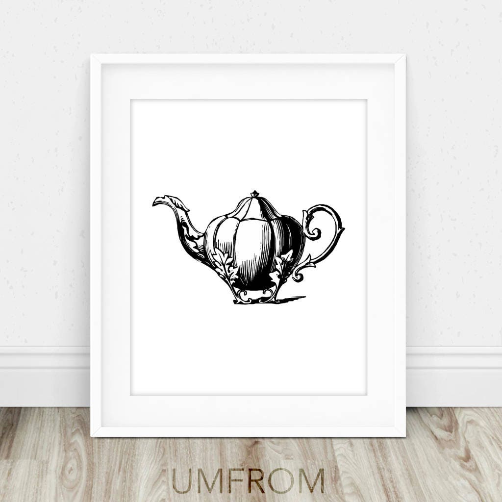 Tea Poster Teapot Print Tea Lover Art Tea Pot Print Tea