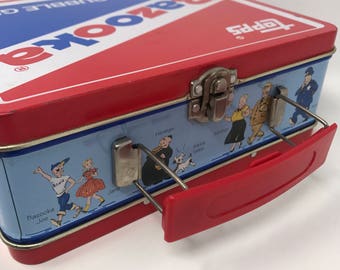 Vintage Bazooka Lunch Box- Bazooka Joe and Friends Tin Lunch Box- Topps Bazooka Gum Collectible Lunch Tin