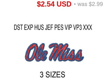 TODAY SALE 15% Ole Miss Rebels embroidery design logo / embroidery designs / INSTANT download machine embroidery pattern
