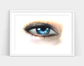 Taylor Swift Blue Eye Print 14x11 inch / soulful art print / doorway to the soul / oceanic blue eyes