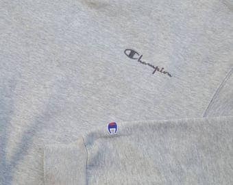 Champion Crewneck Mens Size Small Heather Grey Vintage Champion