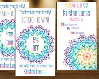 Scratch Off Cards, Scratch to Win, Loyalty Cards, Reward Card, Business Cards, Digital File, Home Office Approved Color&Fonts