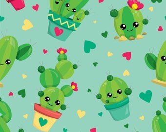 Cactus knit fabric- custom knit fabric -knit fabric -cactus knit -cactus fabric -knit cactus fabric -knit fabric by the yard -cacti fabric