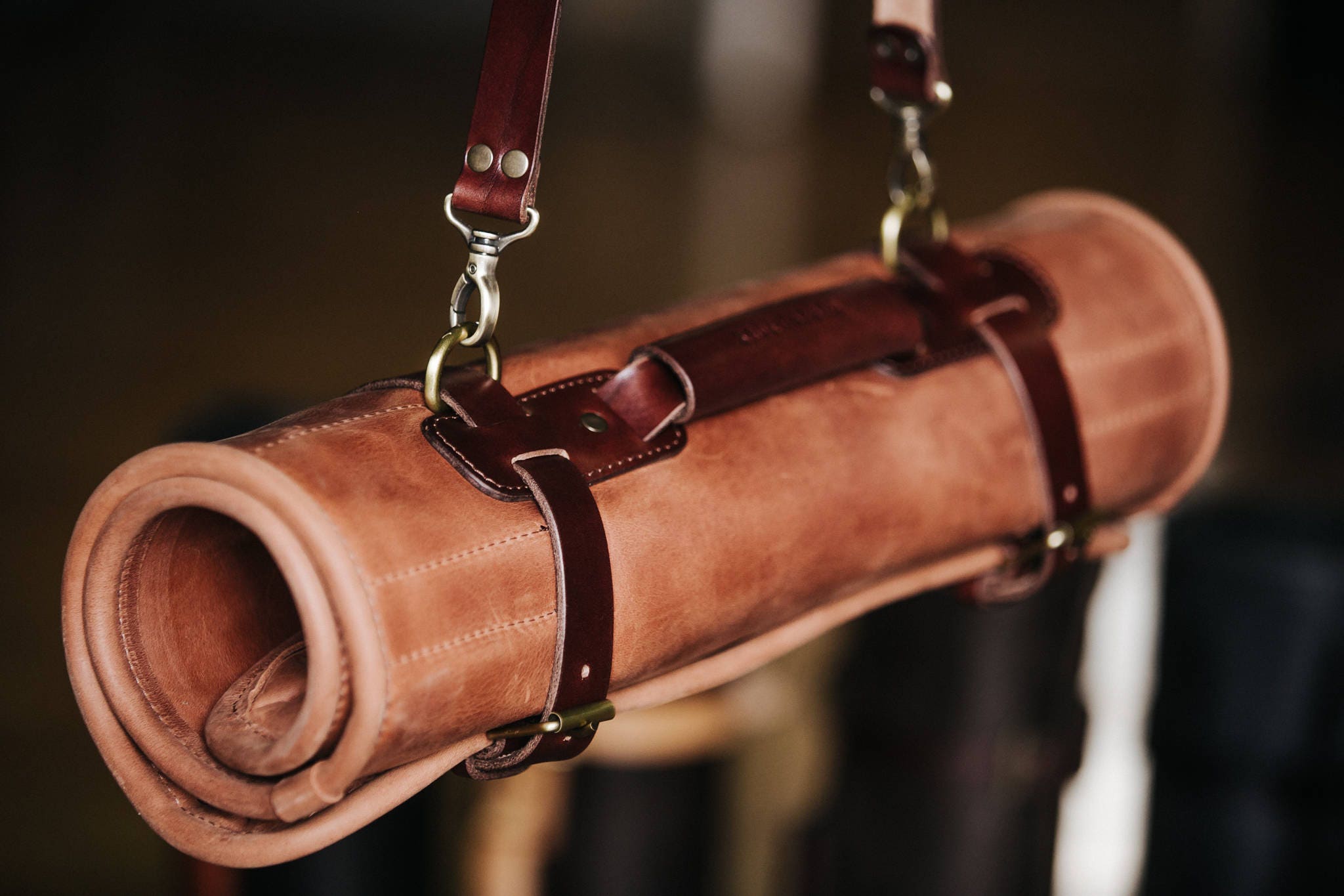 Chefs roll by Kruk Garage Leather knife roll Gifts for