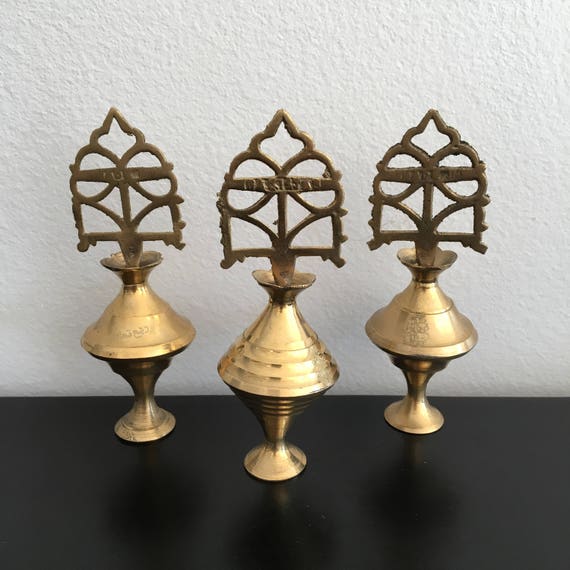 Vintage Brass Kohl Bottles Eyeliner Bottle And