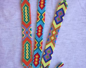 Colorful braided bracelet, Knotted bracelet,Handwoven bracelet, String bracelet,Wrist band,Bracelet bresilien, Friendship bracelet,Boho