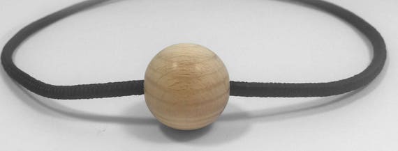 Necklace Necklace Necklace Necklace black with ball bead made of natural wood