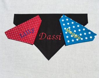 Dog Bandana Personalized Over the Collar