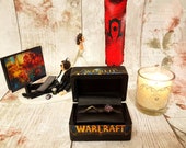 World of Warcraft Inspired Wedding Ring Box, WoW Double Ring Box, Engagement Ring Box - Thrall & Aggra