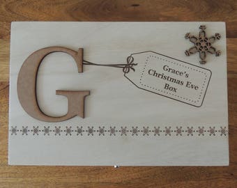 Unfinished Snowflake Engraved Christmas Eve Box