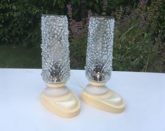 Vintage bedside lamp vintage set of two lamps