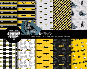 COD052-70% OFF SALE-Batman digital paper-Dc comics digital paper- Batman printable-scrapbook printable-comics digital paper