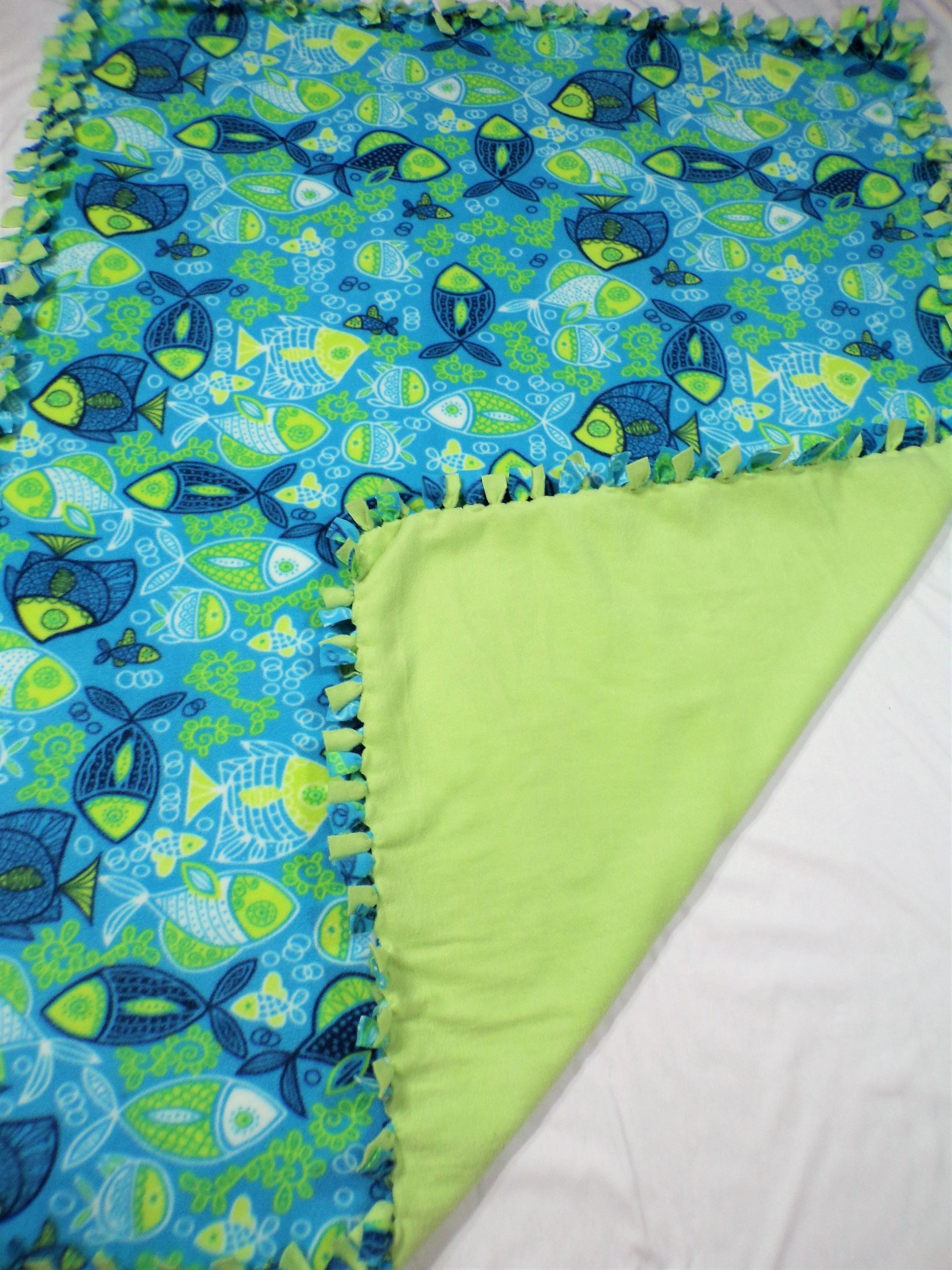 Fish Blanket Fleece Blanket Fish Fleece Throw Tropical
