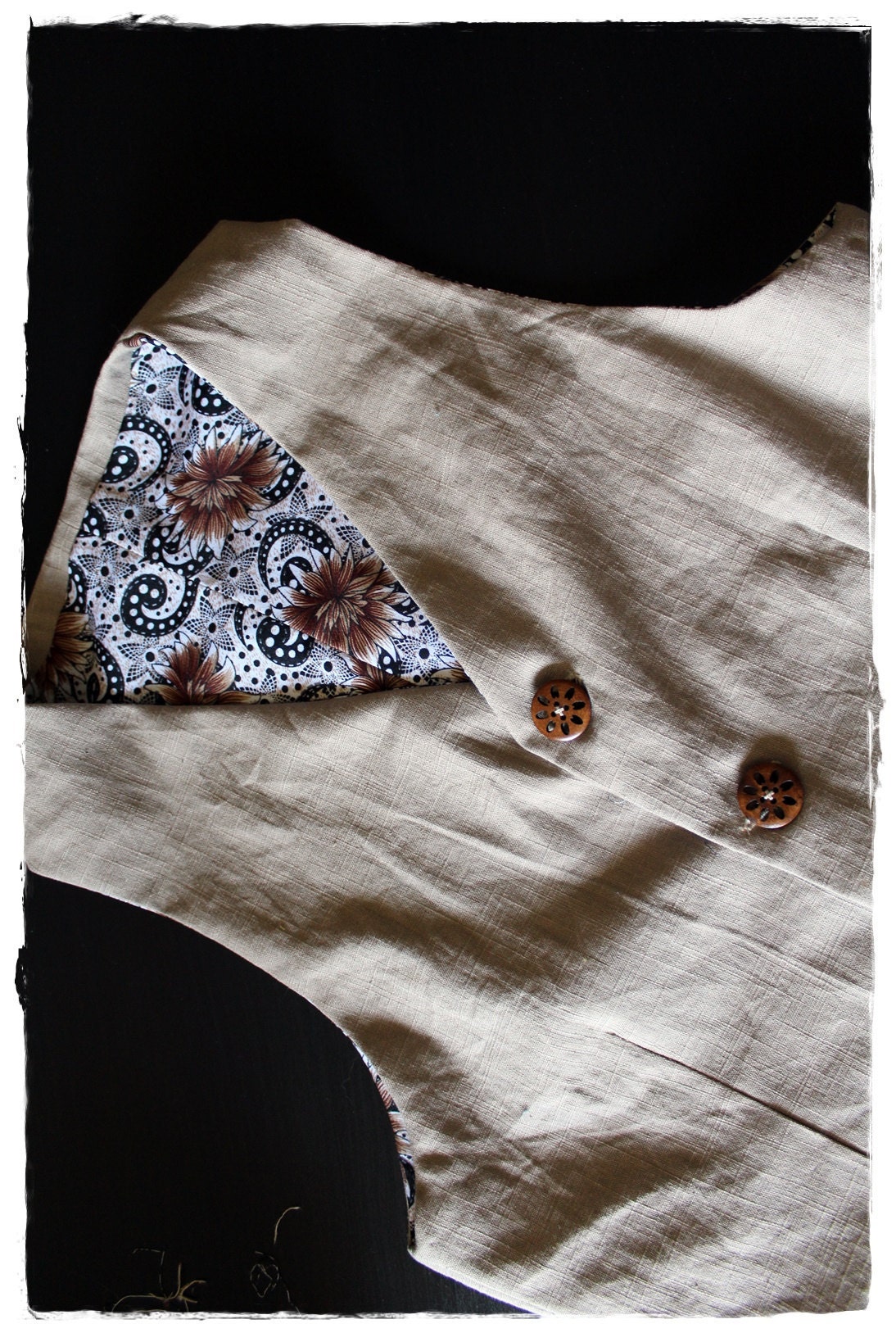 Costume homme en lin, le gilet - Mens costume in linen, waistcoat
