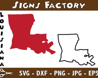 Louisiana Vector, State Clipart, LA Clip Art, Louisiana SVG, State PNG studio cut file Silhouette Studio Cameo, Cricut Dxf Eps Png