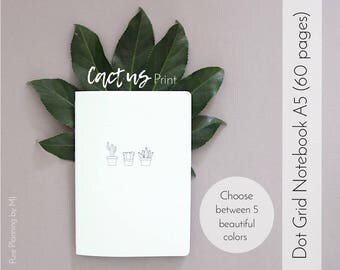Dot Grid Notebook, Travelers Notebook Insert, Bullet Journal, Bullet Journal Notebook, A5 Notebook, Midori Insert, Cactus Notebook, Cactus