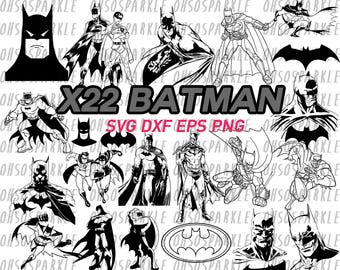 batman svg, clipart, stencil, decal, vinyl, eps, dxf, png, batman logo, superhero, marvel comics