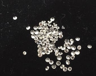 2 mm,Colorless White Sapphire-round