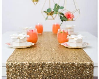 Gold Sequin Table Runners Great Gatbsy Wedding Gold Table Runner-Gold Event Party Supplies Graduation Decoration Birthday Baby Shower