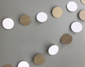 Wedding garland - Cream and gold garland - Handmade garland - Wedding decorations - Wedding accessories - Garlands