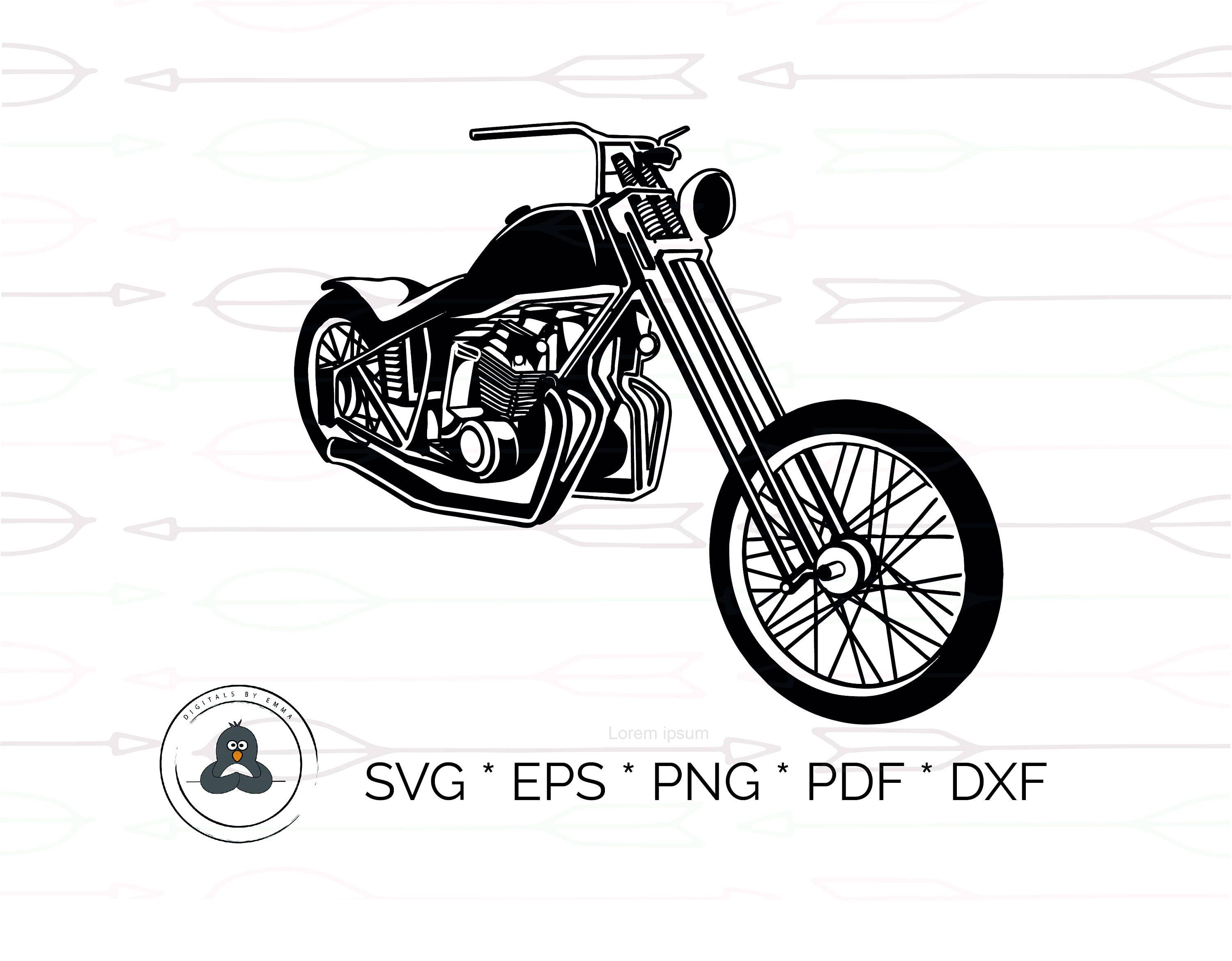 Download Harley Davidson Svg Motorcycle Silhouette SVG & Dxf Cutting