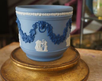 Blue WEDGWOOD porcelain planter