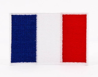 Iron On Patch France Flag Patch for Jackets Military and Boy Scout Style Patch for Sleeve Sew On or Iron On - 2"x3" I1038