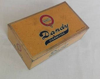 Antique Manoli Dandy empty cigarette tin