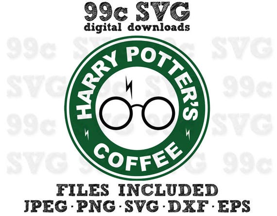 Harry Potters Coffee Starbucks Inspired SVG DXF Png Vector Cut