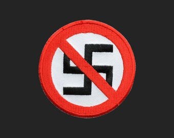 Anti nazi patch punk patch embroidered patch iron on patch bag patch hat patch gift