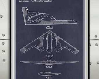 1991 Northrop B-2 Spirit Stealth Bomber Patent Print, Aviation Art, Pilot Gift, Aviation Decor, Air Force, Military Gift, B2 Spirit Bomber