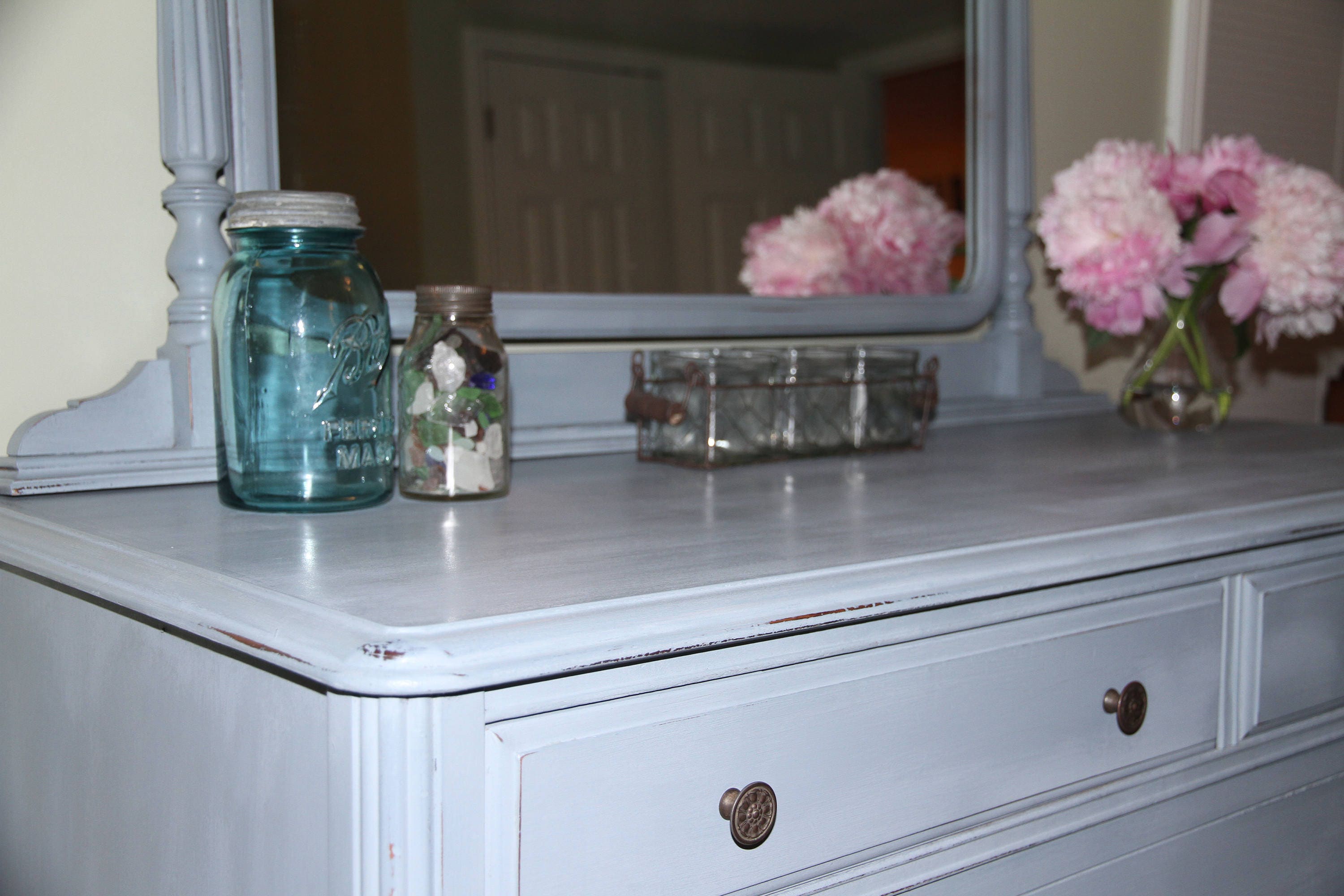 Upcycled Antique Dresser with Mirror Pick Up Only Please
