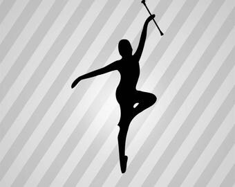 Majorette Silhouette - Svg Dxf Eps Silhouette Rld RDWorks Pdf Png AI Files Digital Cut Vector File Svg File Cricut Laser Cut