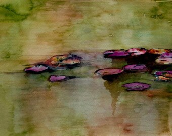 water lilies watercolors