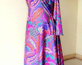 Robe grande taille motif cachemire